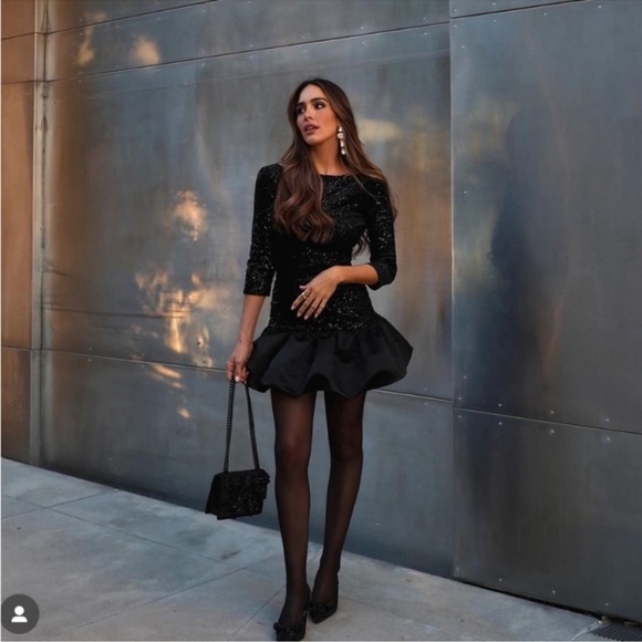 ZARA ZW COLLECTION FLYAWAY SKIRT SEQUIN DRESS - Picture 12 of 12